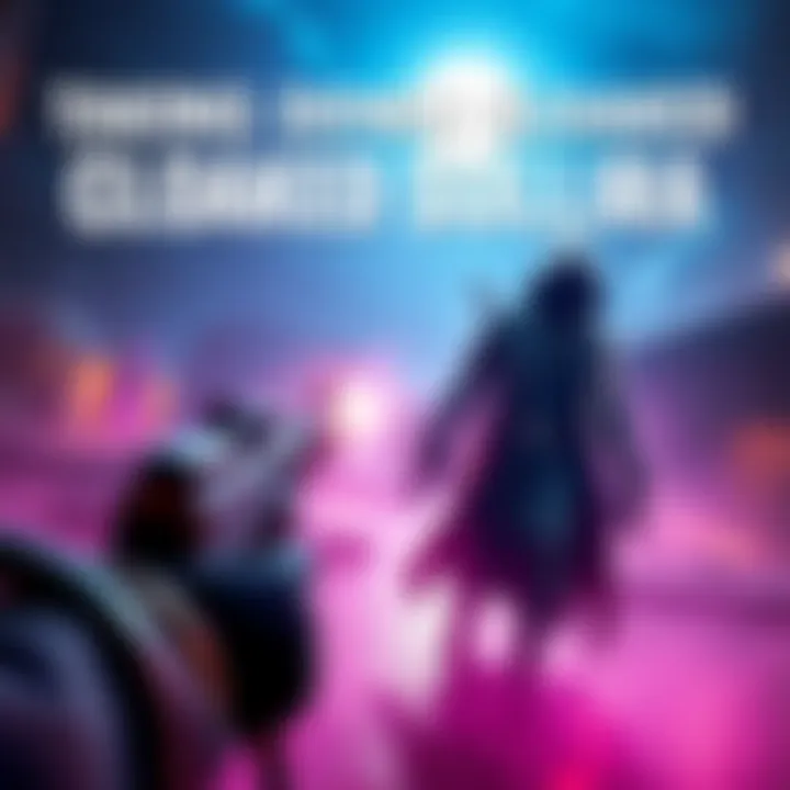 A player character in a gaming environment aiming at a cloaked figure representing Sombra, ready to strike